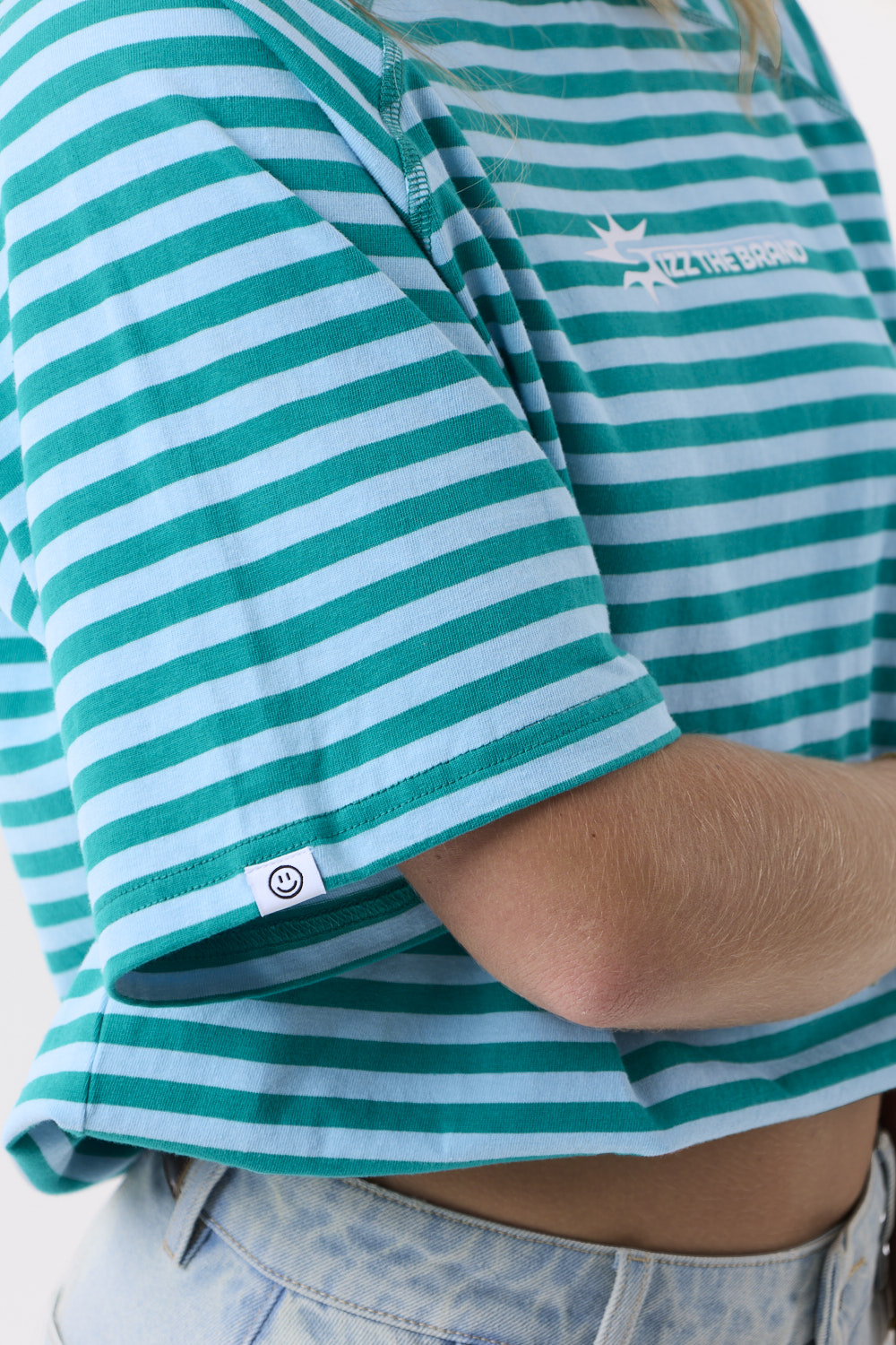 Horizon T-Shirt Striped Blau