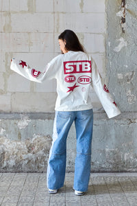 STB Signal Langarmshirt Weiß