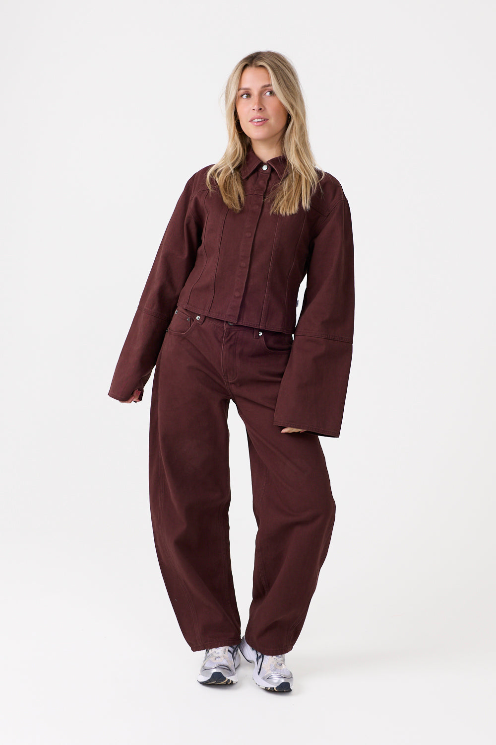 Frame Denim Bluse Bordeaux