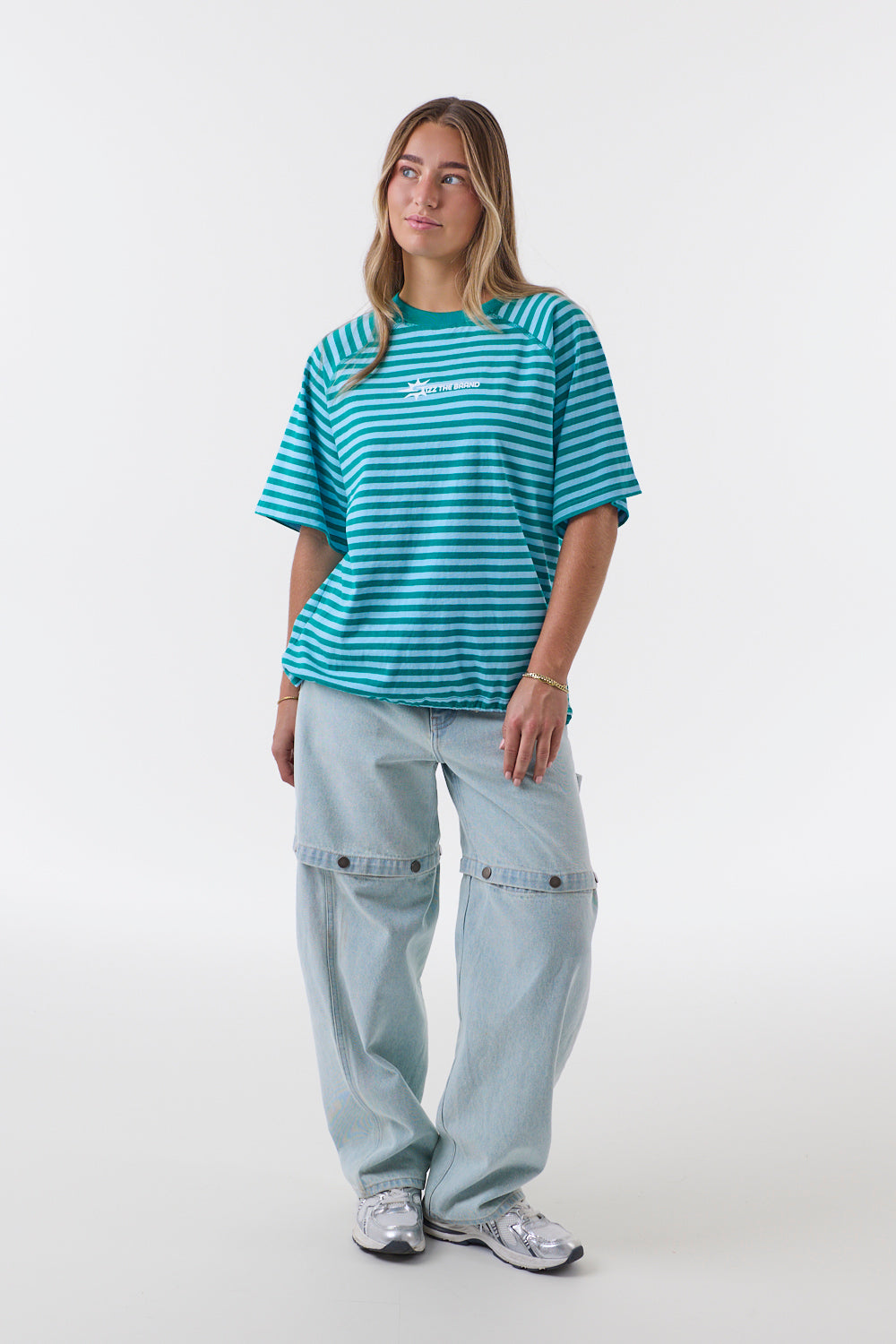 Horizon T-Shirt Striped Blau