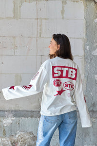 STB Signal Langarmshirt Weiß