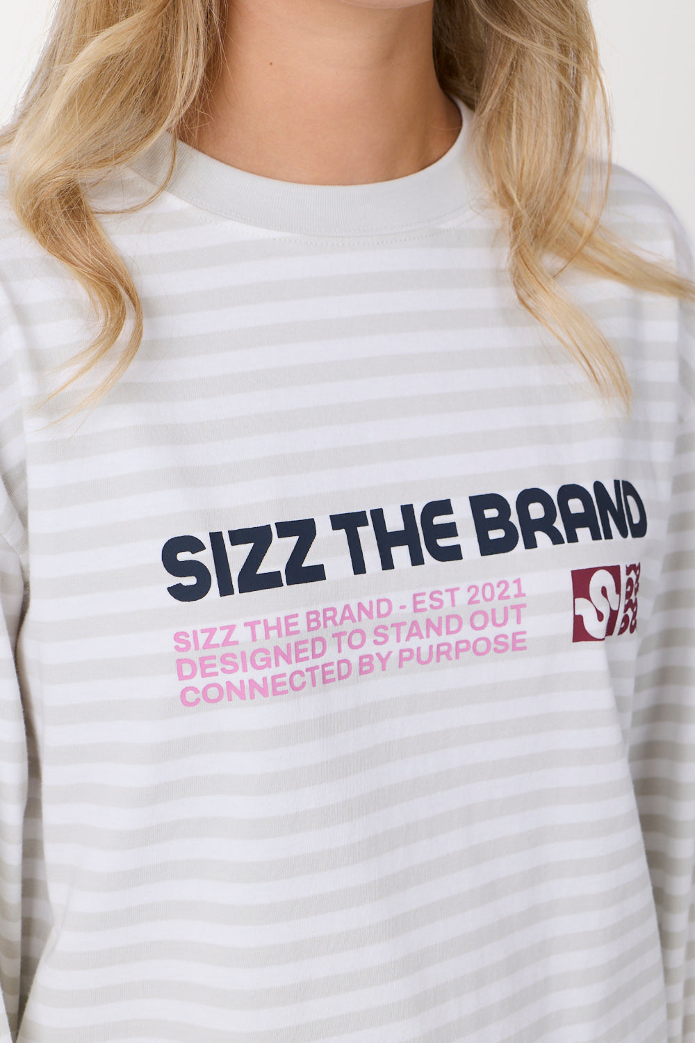 Stamp Striped Longsleeve Grey