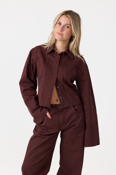 Frame Denim Bluse Bordeaux