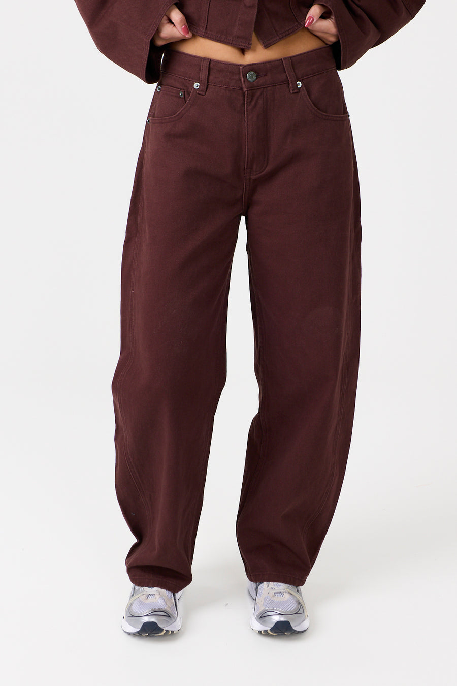 Frame Barrel Jeans Bordeaux
