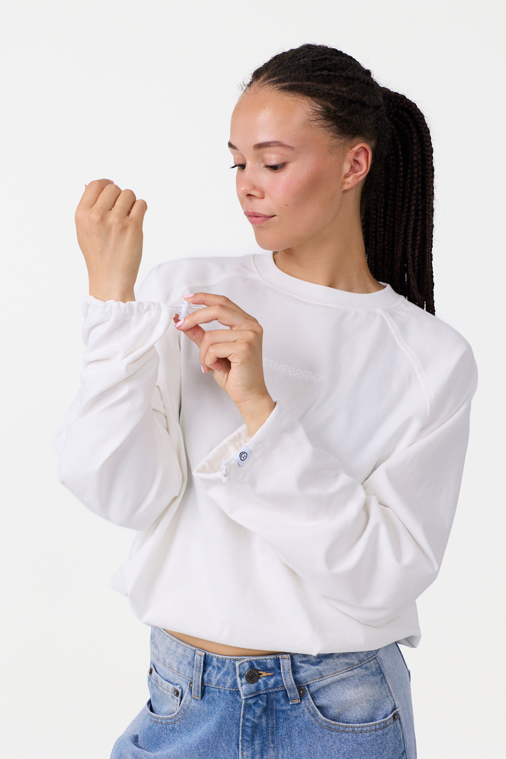 The Base Langærmet T-shirt Hvid
