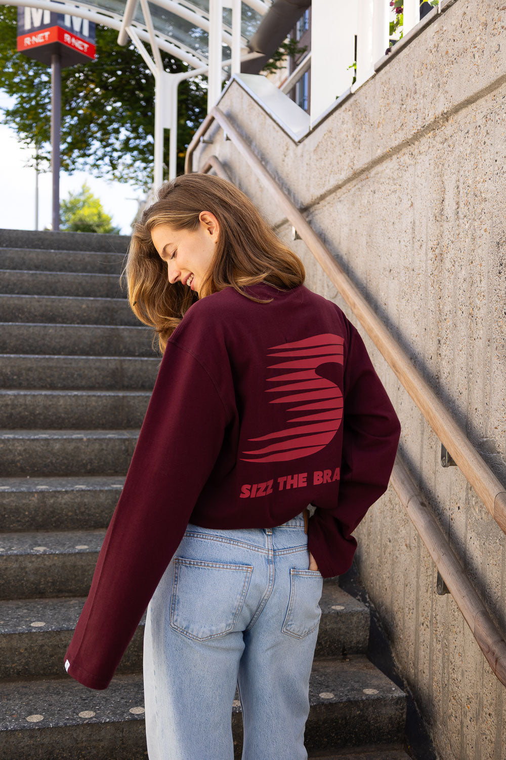 Sporty SIZZ Longsleeve Burgundy