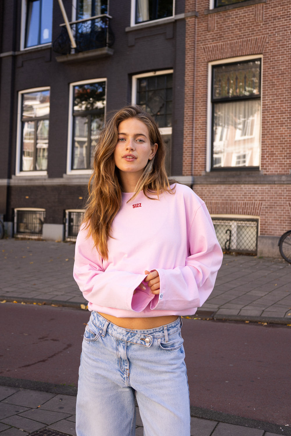 SIZZ Polka Dot Longsleeve Pink