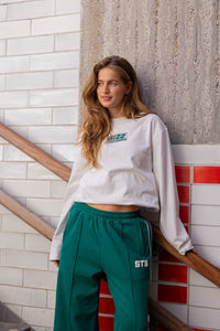 Box Langarmshirt Weiß