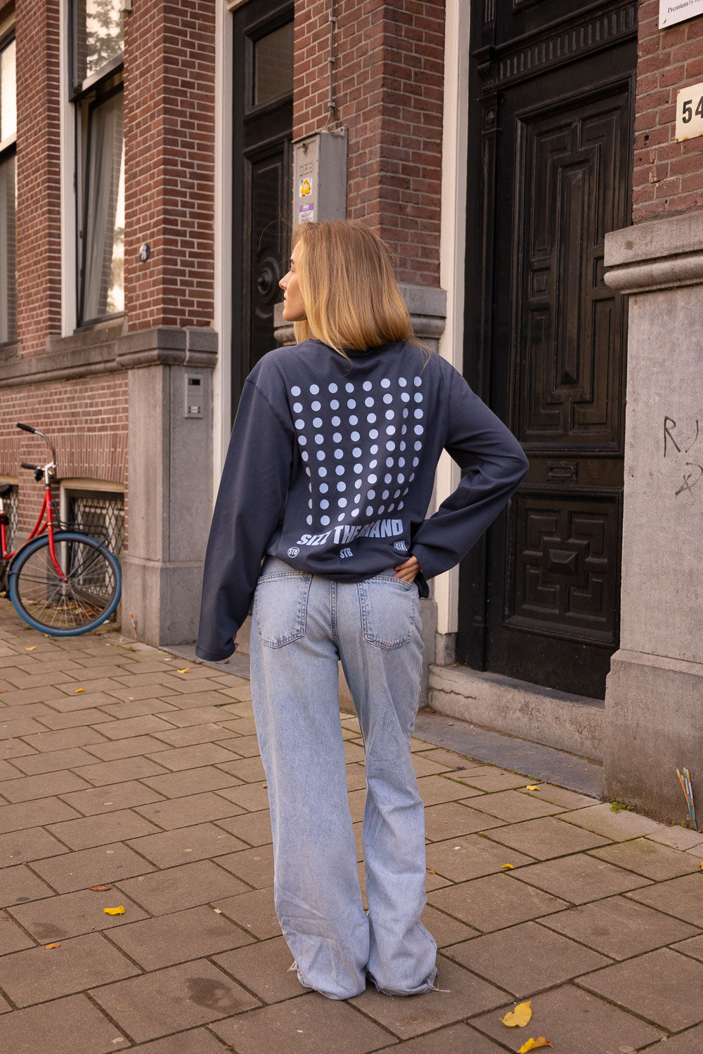 SIZZ Polka Dot Longsleeve Blue