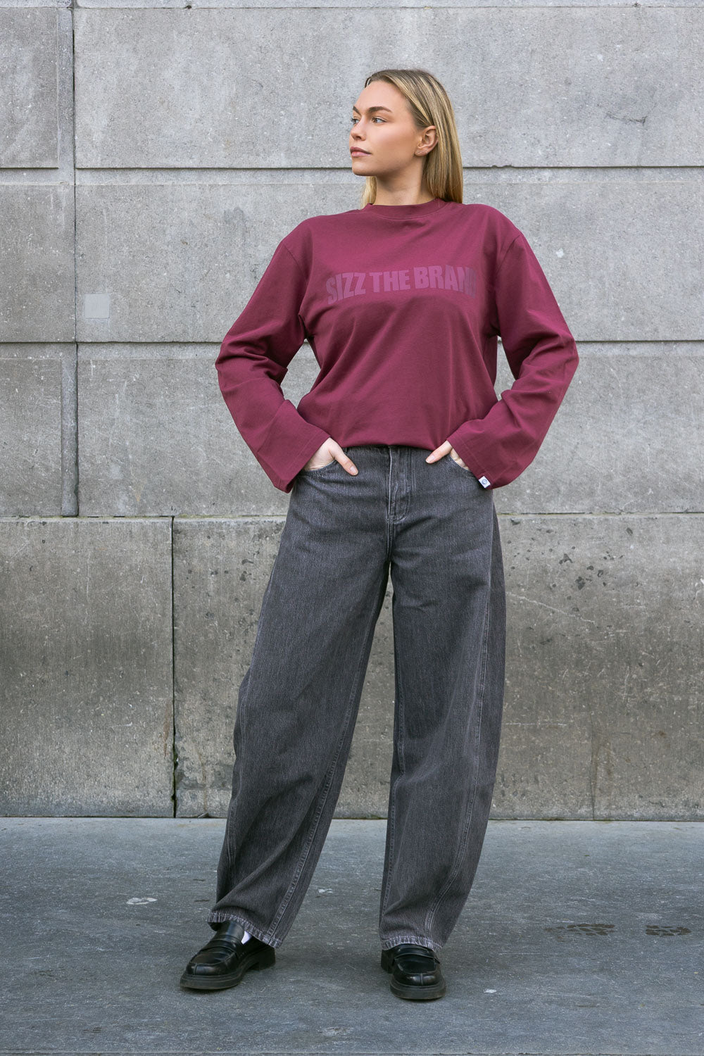 SIZZ THE BRAND Longsleeve Burgundy