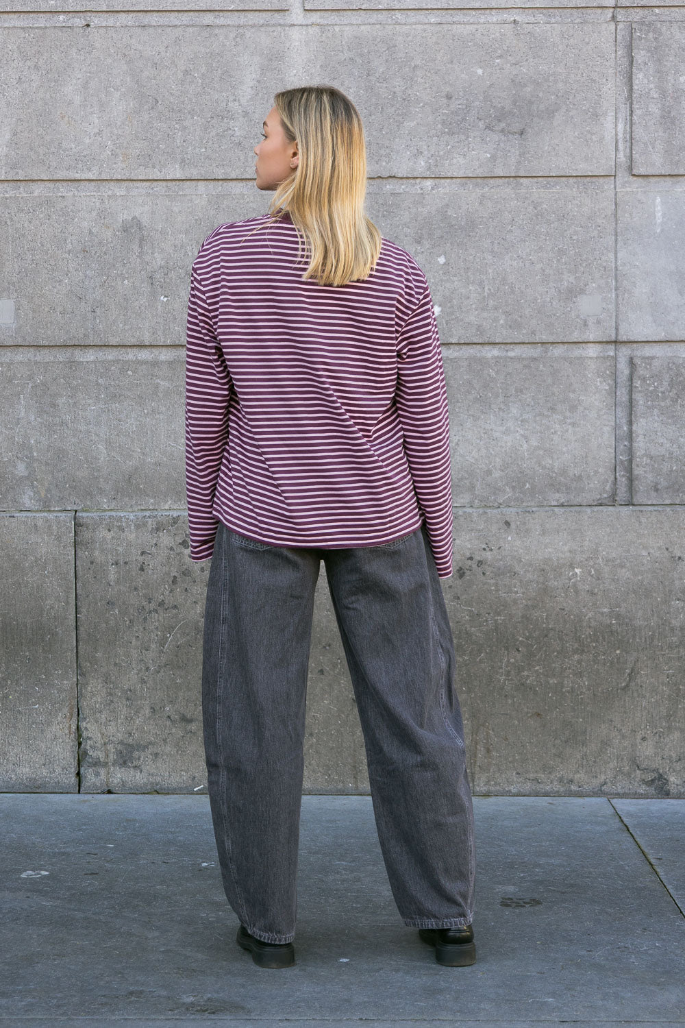 Classic Striped Longsleeve Burgundy