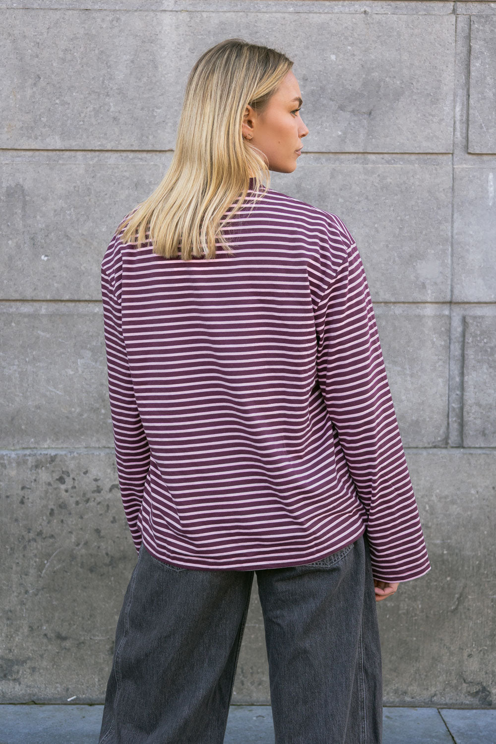 Classic Striped Longsleeve Burgundy