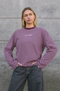 Classic Striped Longsleeve Burgundy