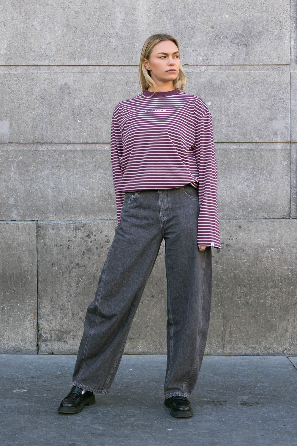 Classic Striped Longsleeve Burgundy