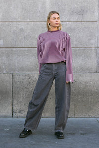 Classic Striped Longsleeve Burgundy