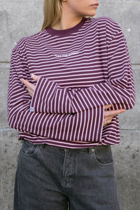 Classic Striped Longsleeve Burgundy