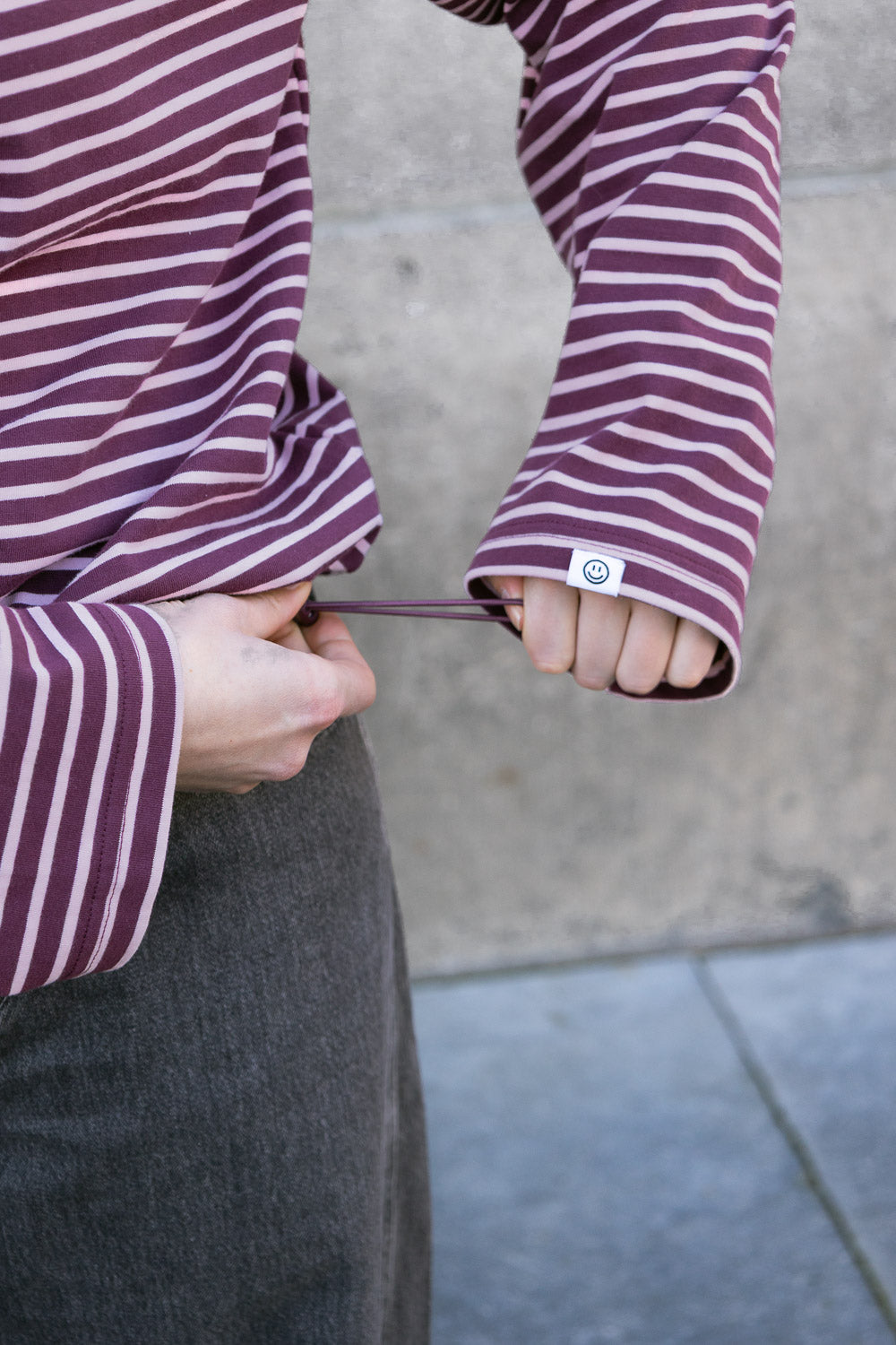 Classic Striped Longsleeve Burgundy