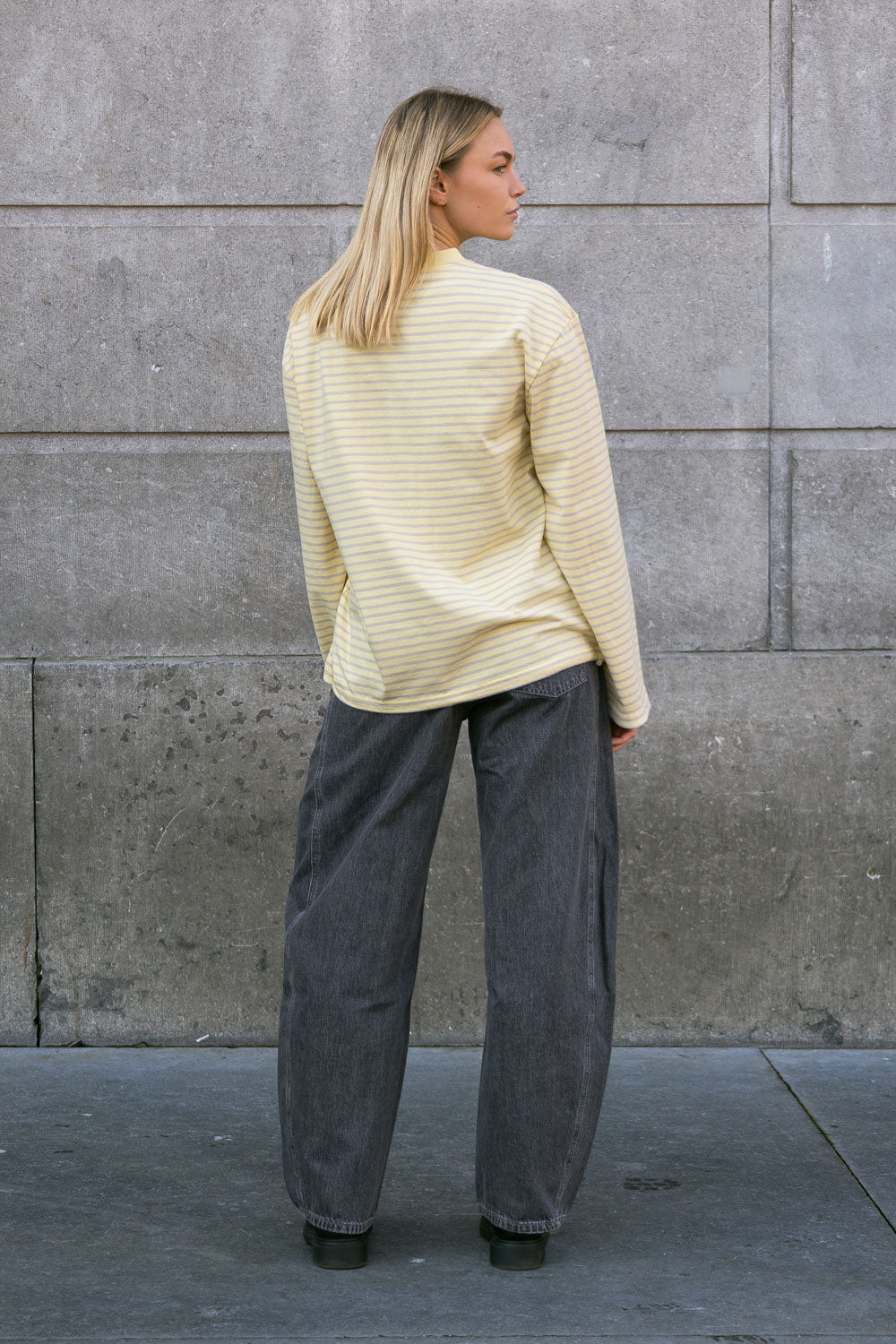 Classic Striped Langarmshirt Gelb