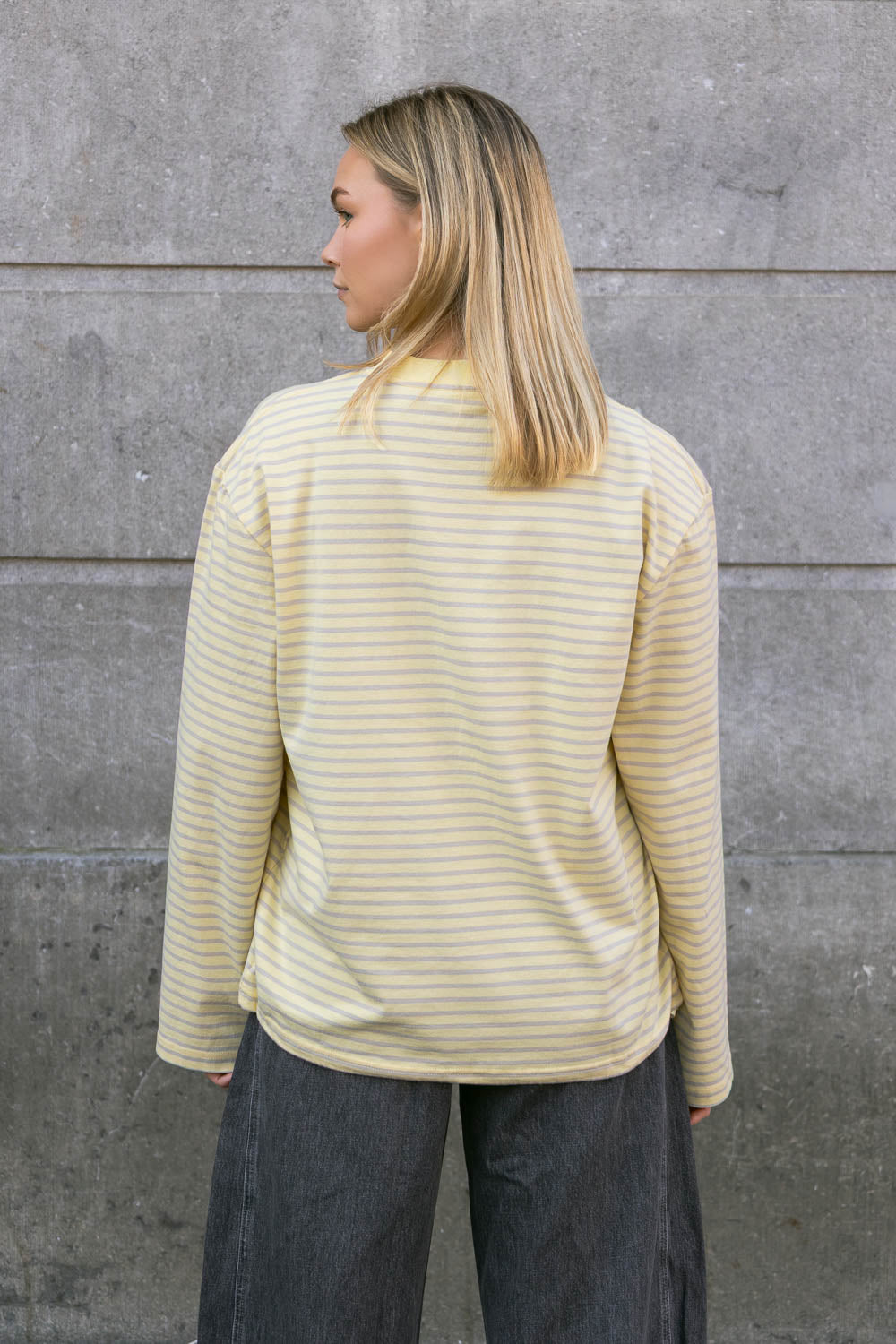 Classic Striped Langarmshirt Gelb