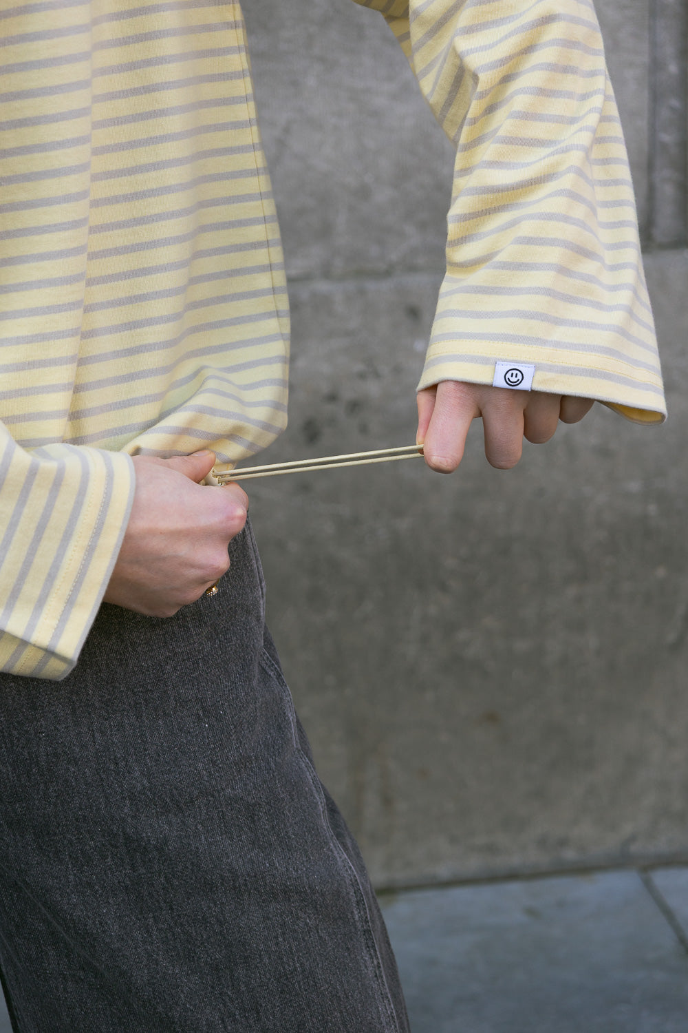 Classic Striped Langarmshirt Gelb