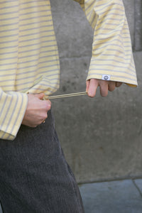 Classic Striped Langarmshirt Gelb