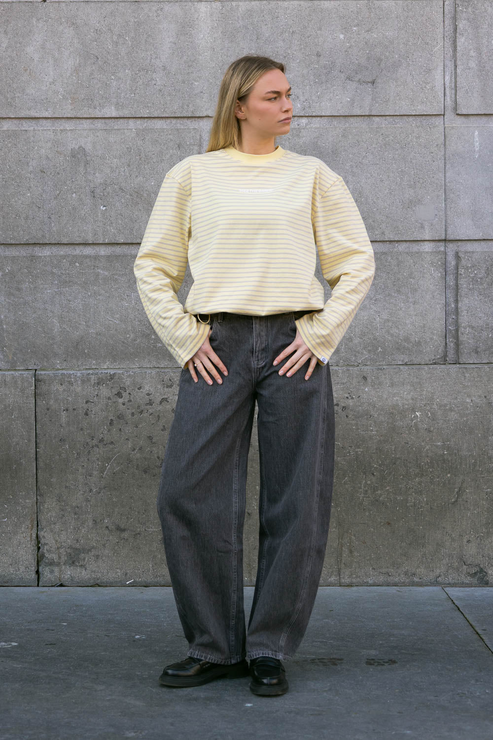 Classic Striped Langarmshirt Gelb