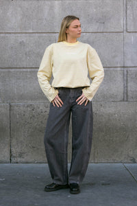 Classic Striped Langarmshirt Gelb