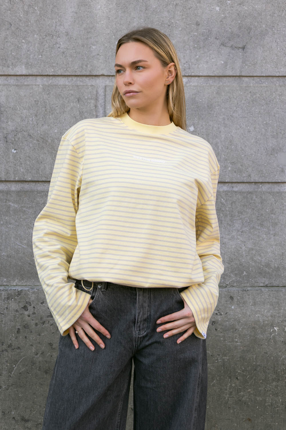Classic Striped Langarmshirt Gelb