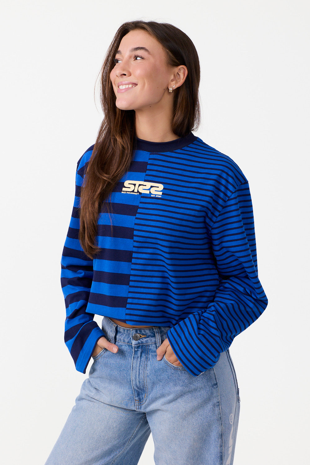 Essential Striped Longsleeve Blue