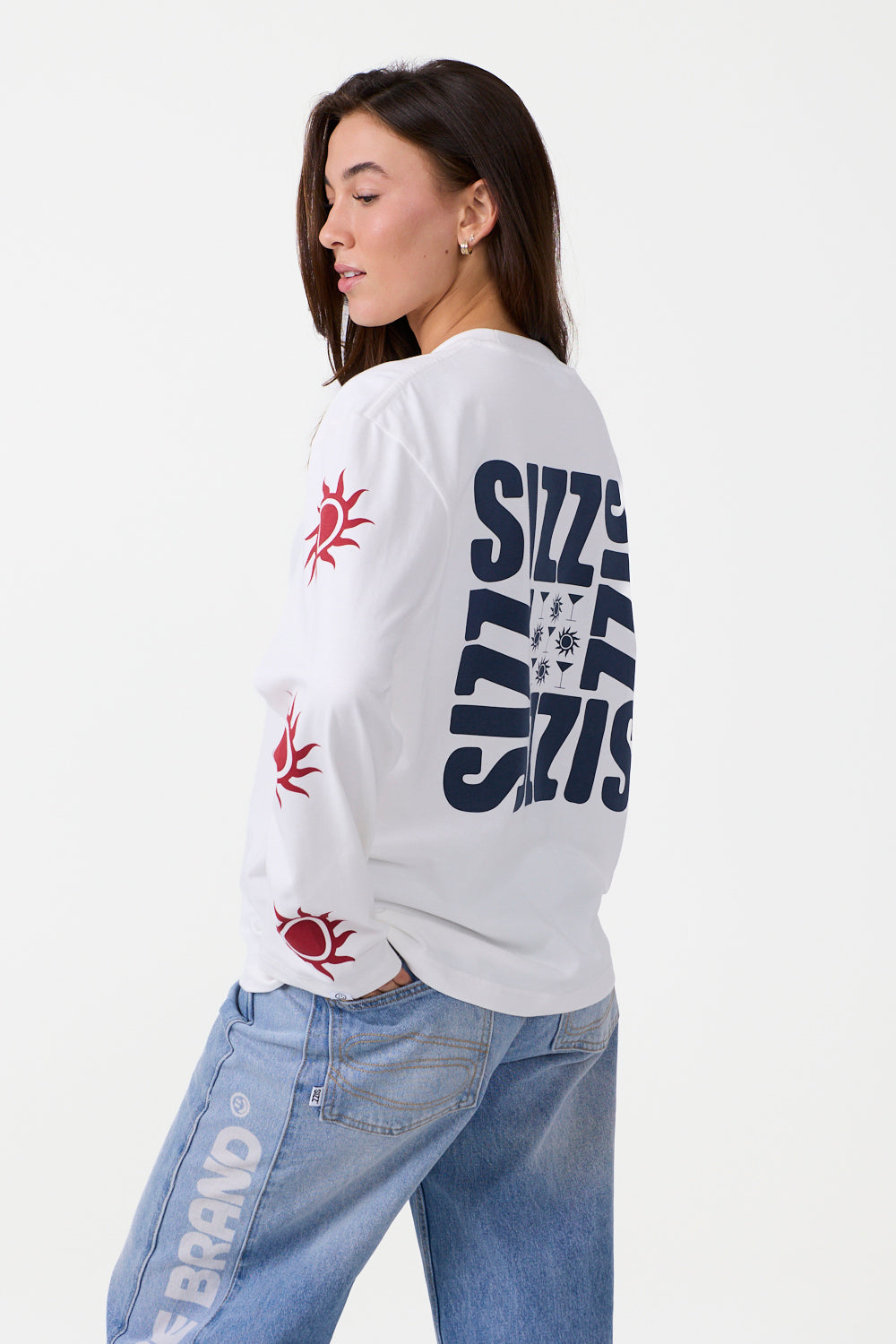 Sunny Langarmshirt Weiß