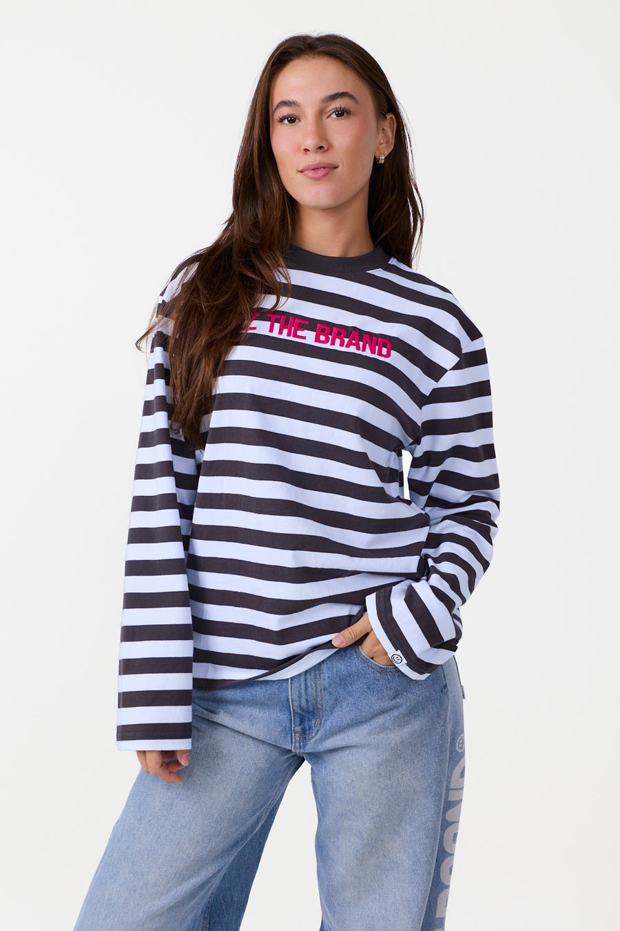 Gestreepte Longsleeve Bruin
