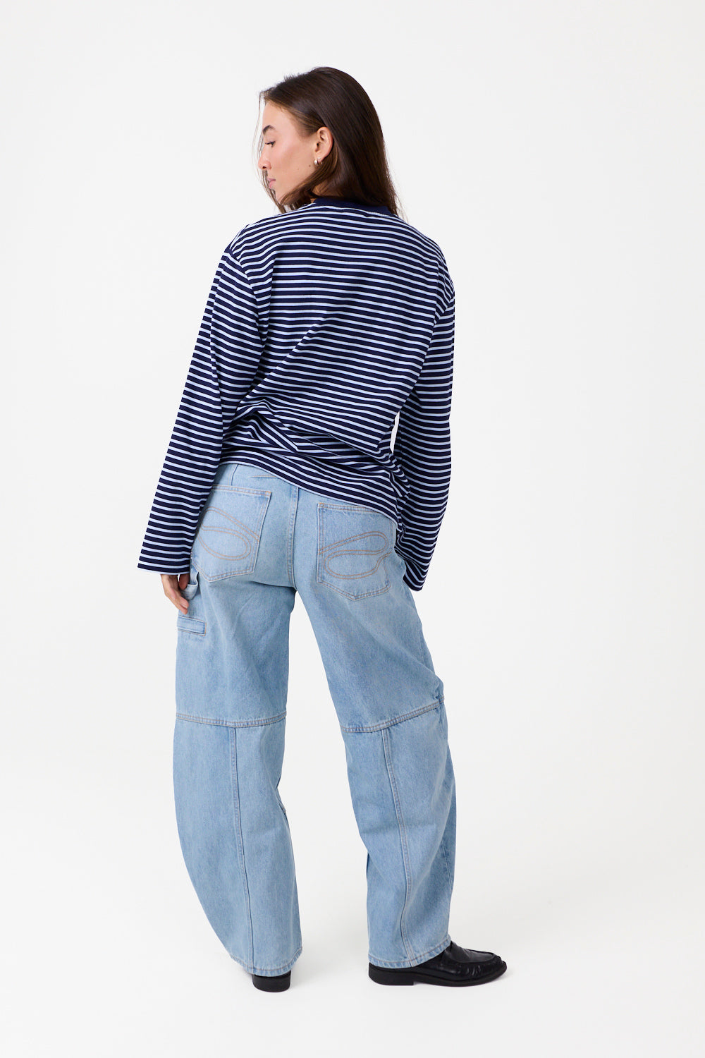 Classic Gestreepte Longsleeve Navy