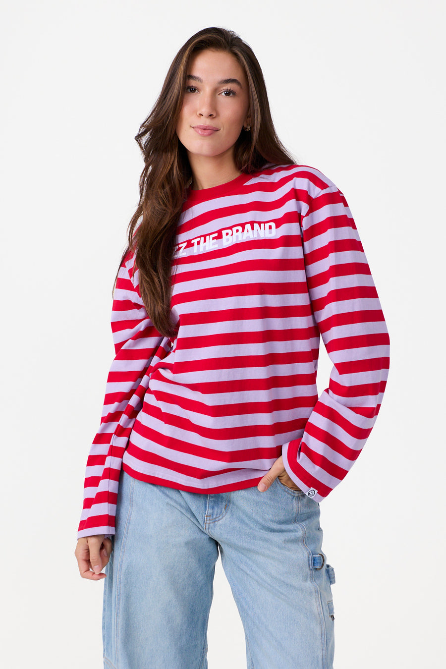 Gestreepte Longsleeve Rood