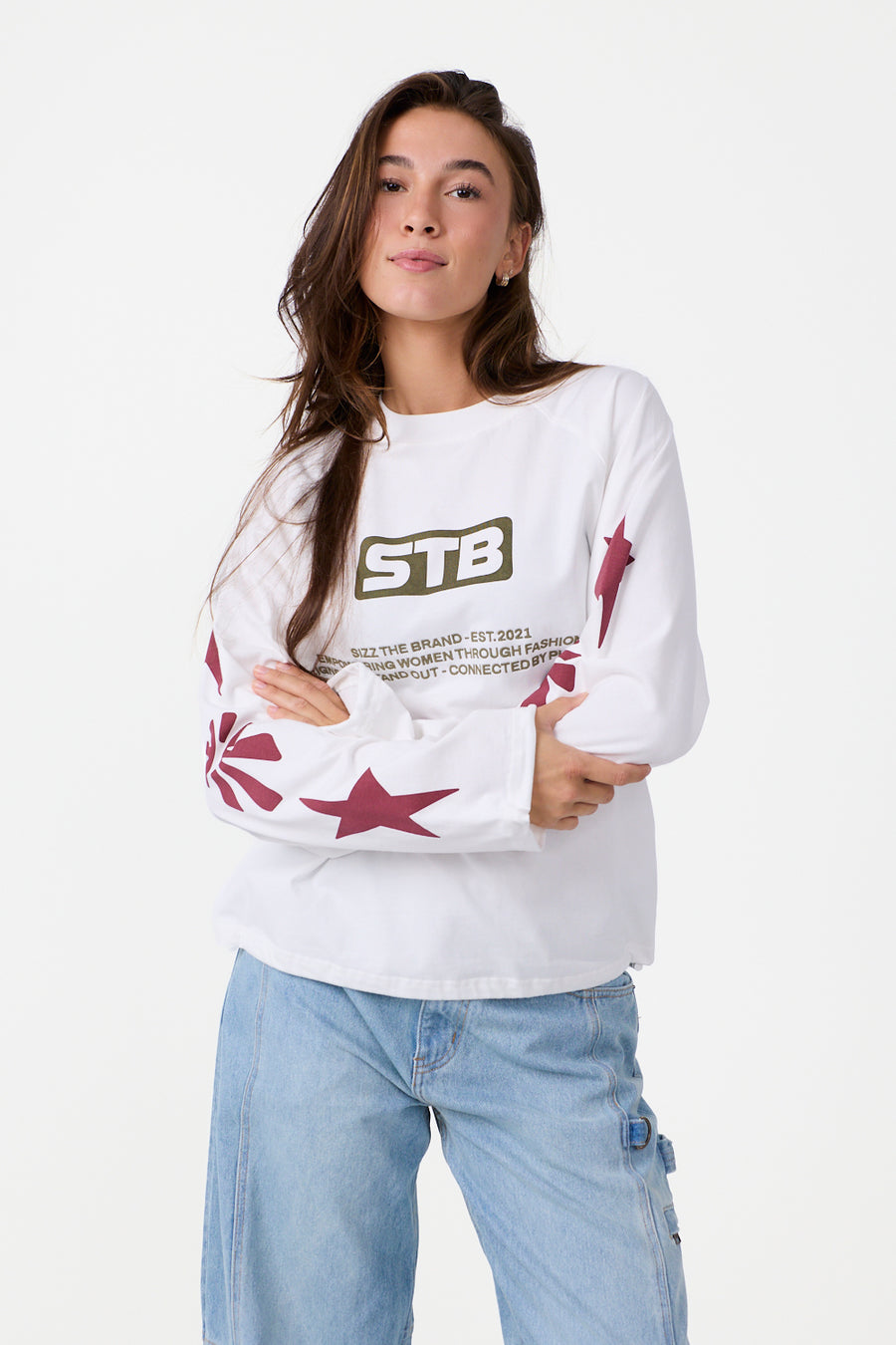 Align Langærmet T-shirt Hvid