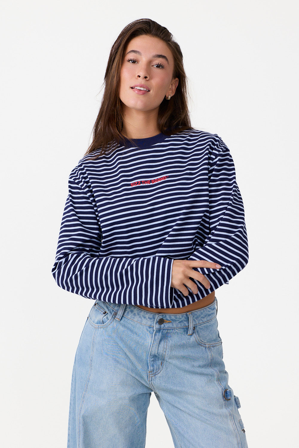 Classic Gestreepte Longsleeve Navy
