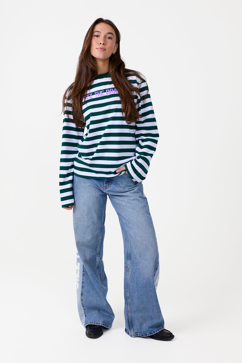 Striped Langarmshirt Grün