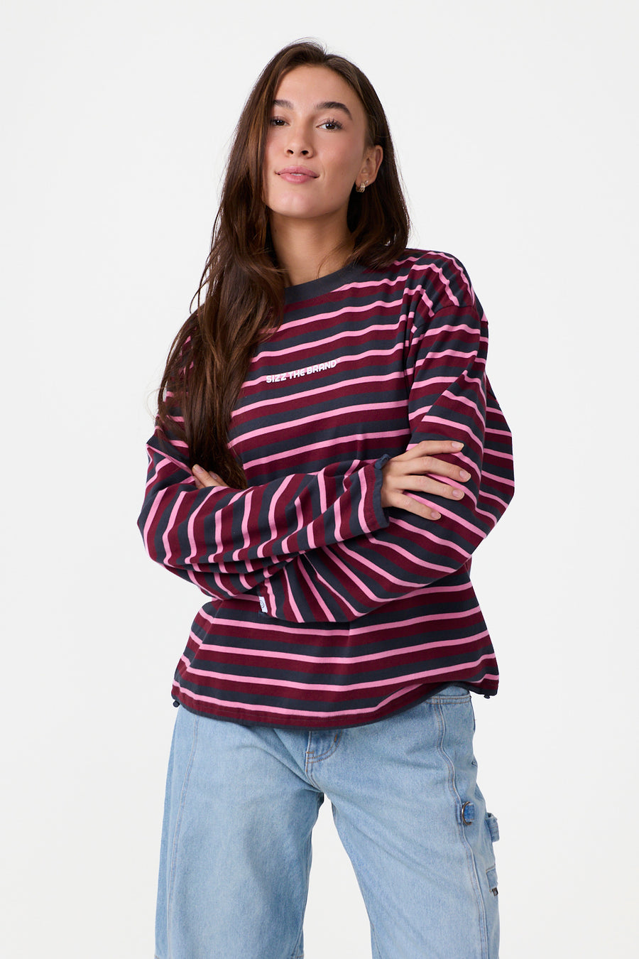 Berry Striped Longsleeve Grey