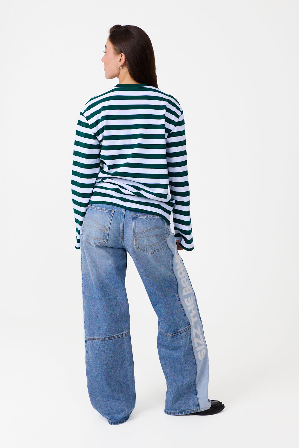Striped Langarmshirt Grün