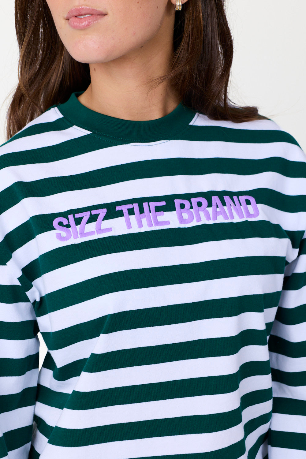 Striped Langarmshirt Grün