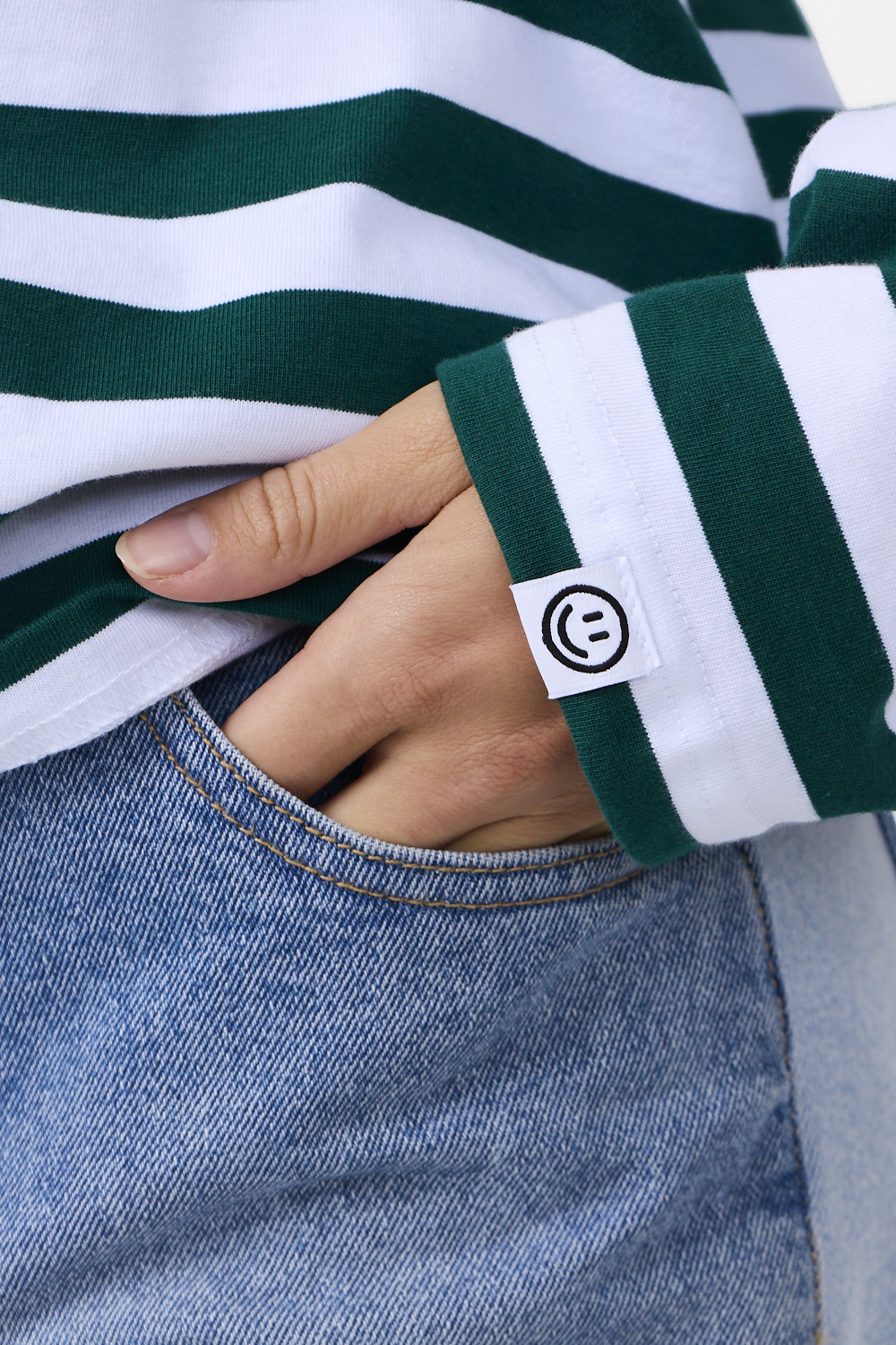 Striped Langarmshirt Grün