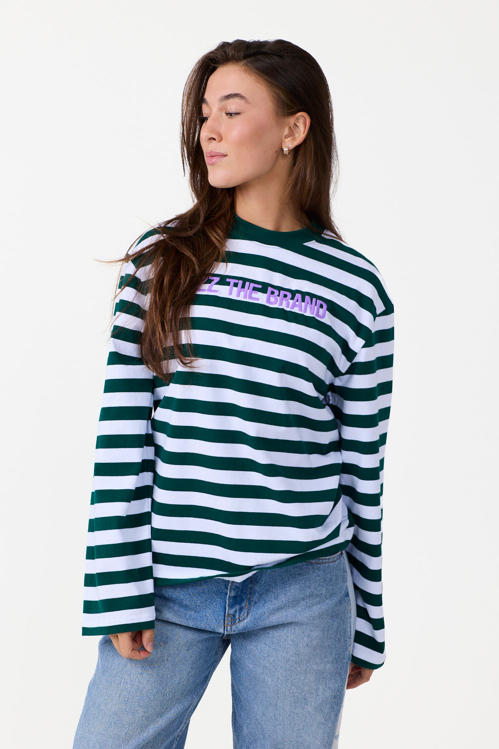 Striped Langarmshirt Grün
