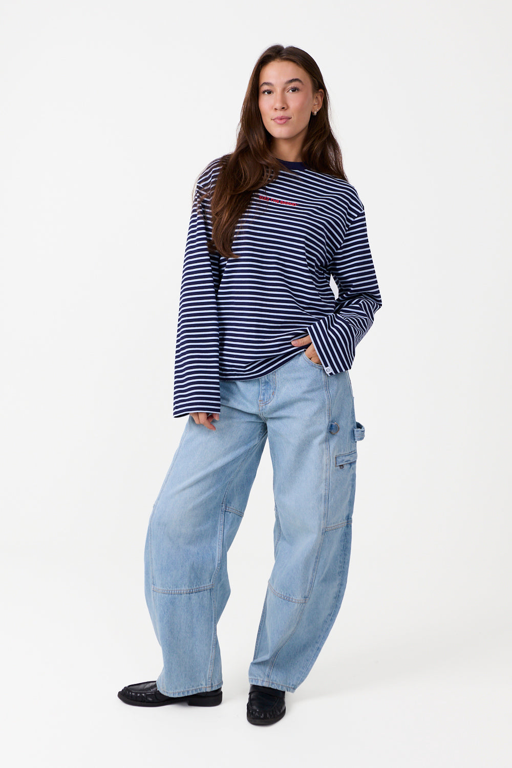 Classic Gestreepte Longsleeve Navy