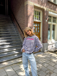 SIZZ THE BRAND Gestreift Langarmshirt Braun