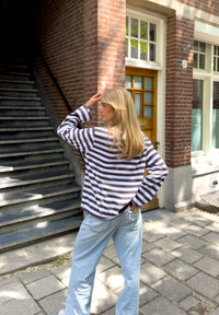 SIZZ THE BRAND Gestreift Langarmshirt Braun