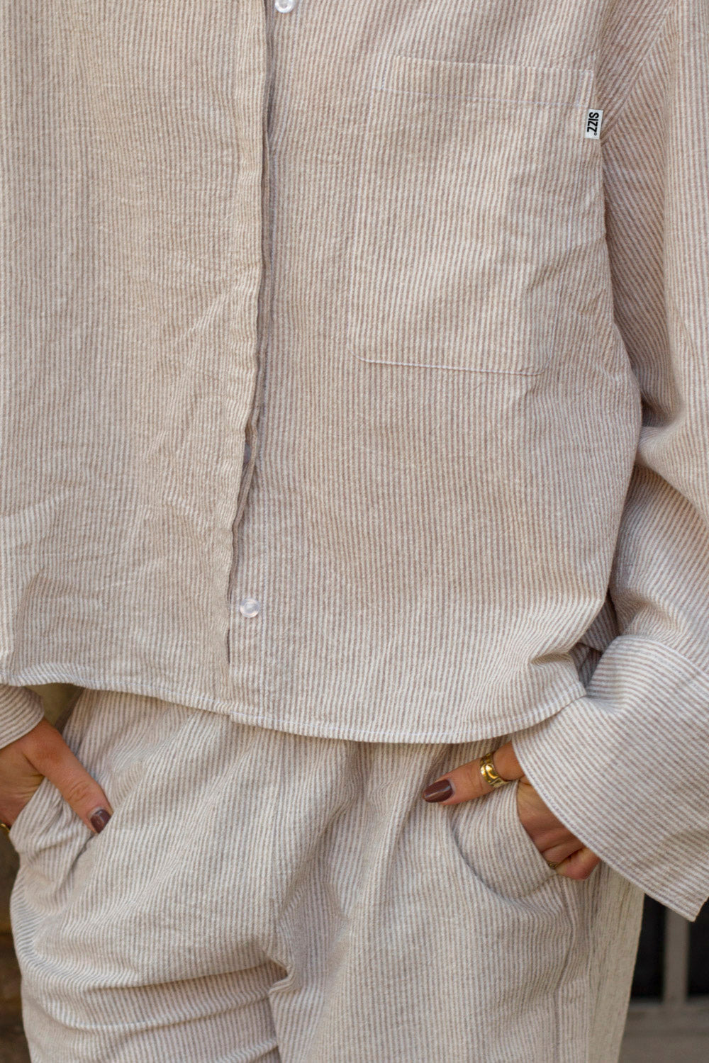 SIZZ Striped Blouse