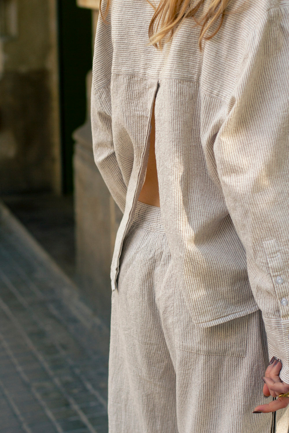 SIZZ Striped Blouse