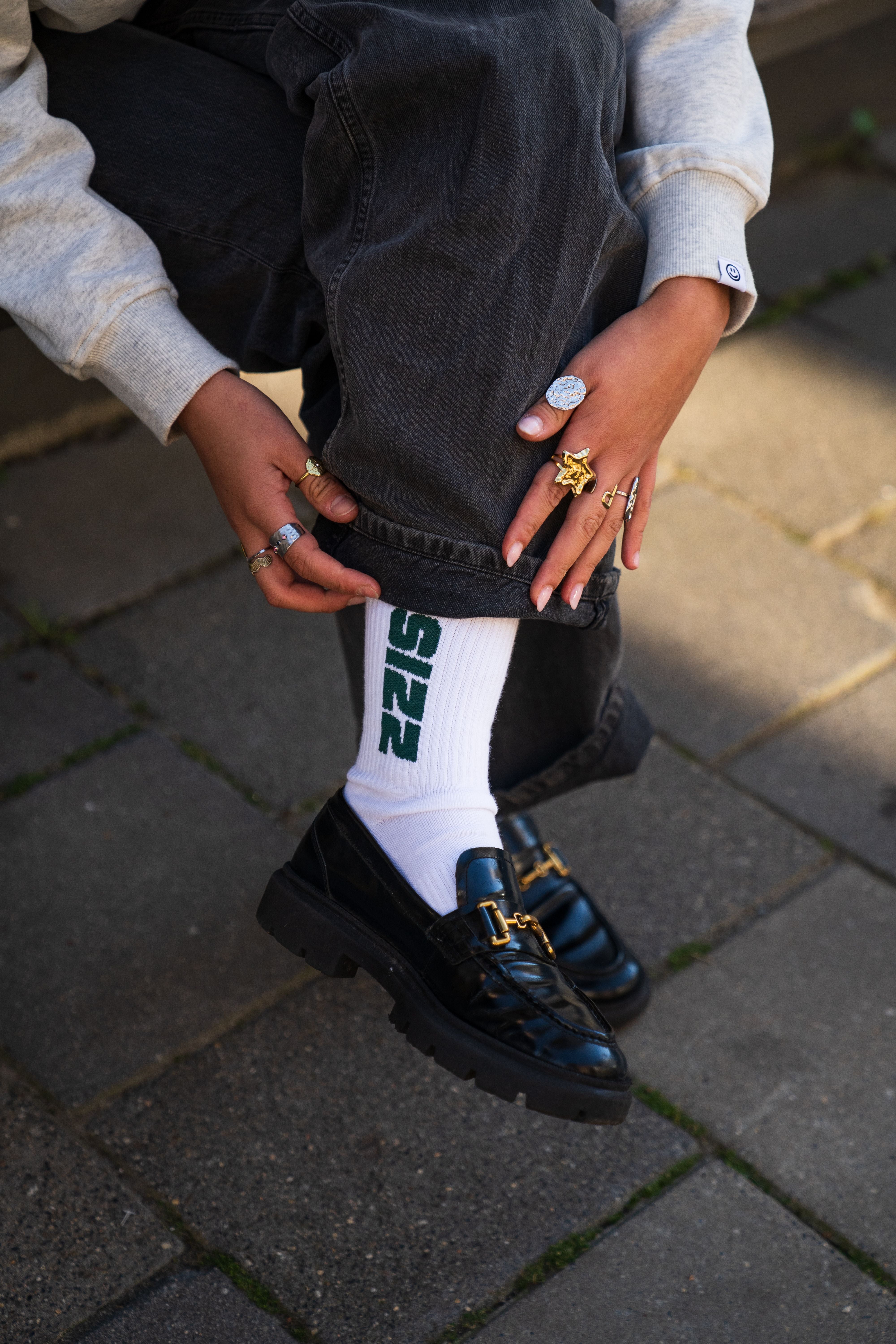 The SIZZ Socks White Green