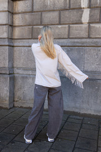 SIZZ THE BRAND Longsleeve Fringes Grey