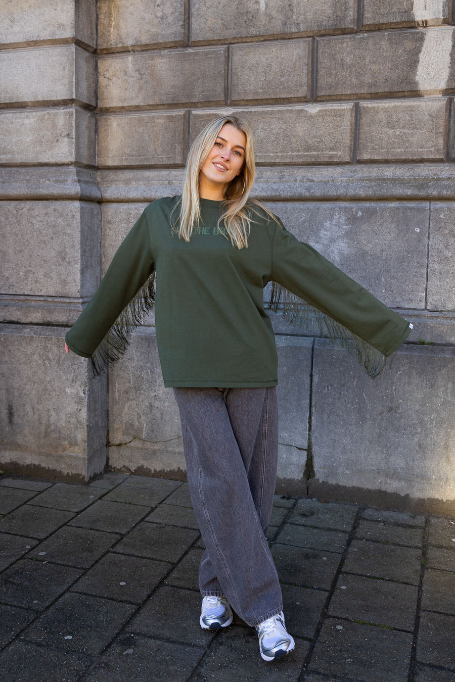 SIZZ THE BRAND Longsleeve Fringes Green