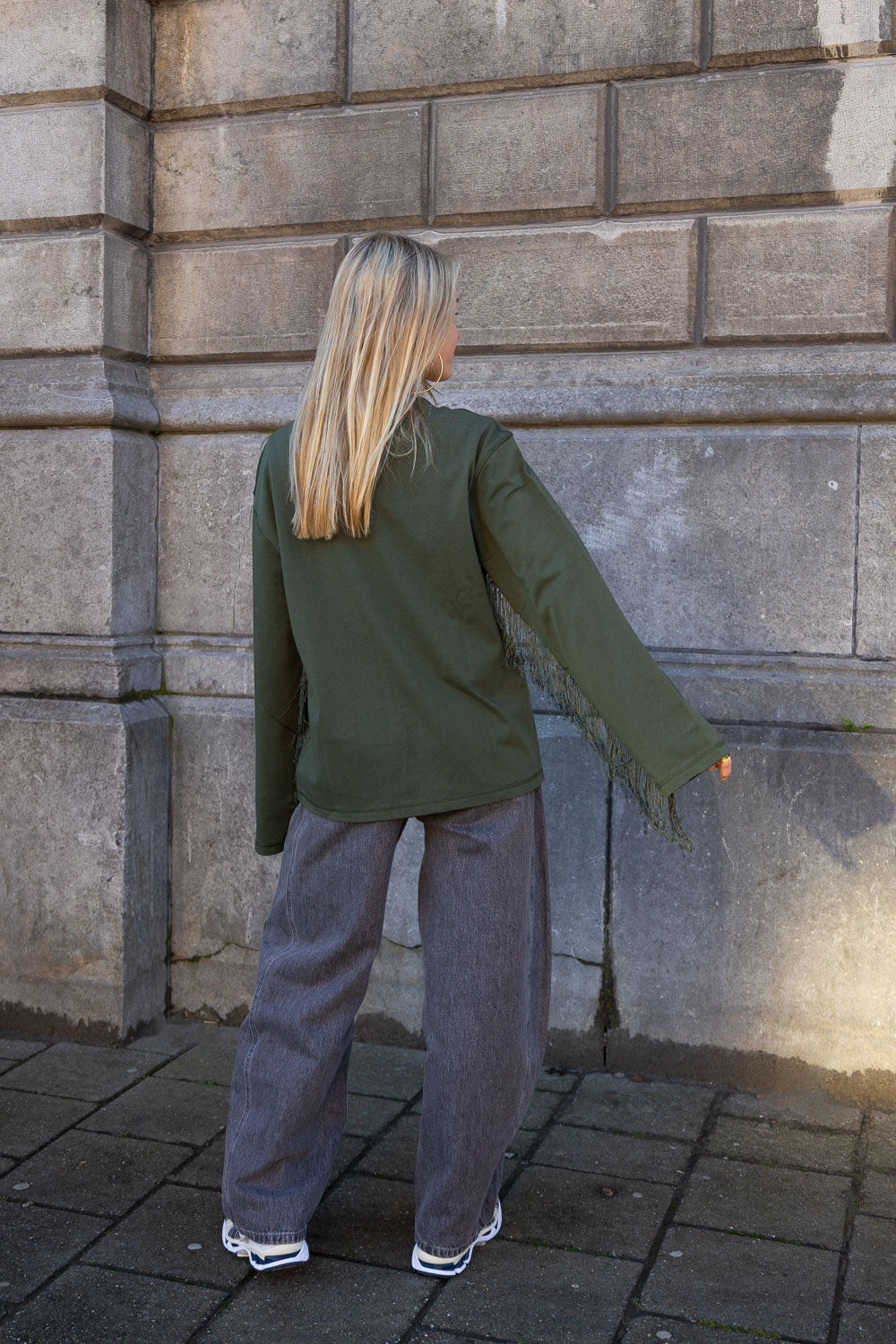 SIZZ THE BRAND Longsleeve Fringes Green